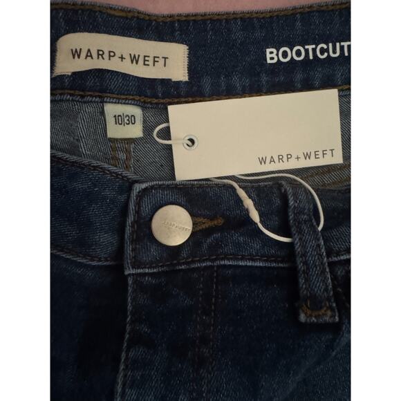 Warp + Weft Bootcut High Rise Jeans 26 Midtone Blue Denim RN149078 NWT 395230 - Picture 8 of 14